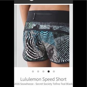 LULULEMON Speed Seawheeze Shorts